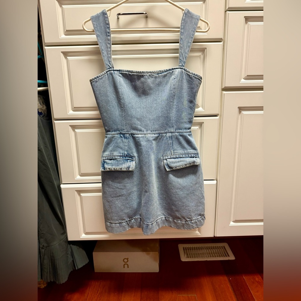 NWT Amanda Uprichard Blue Denim Dress XS - Picture 4 of 9
